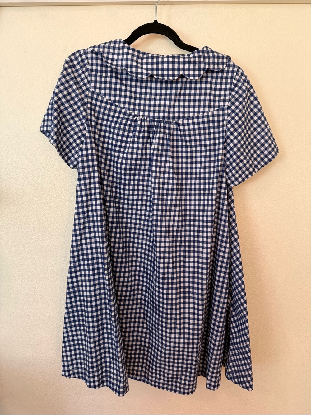 Piyama Blue Gingham Button-Front Dress with Peter Pan Collar - Picture 6 of 6